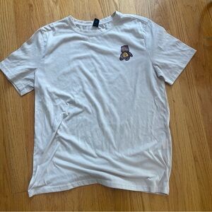 ROMWE cream Tee with Bear Graphic